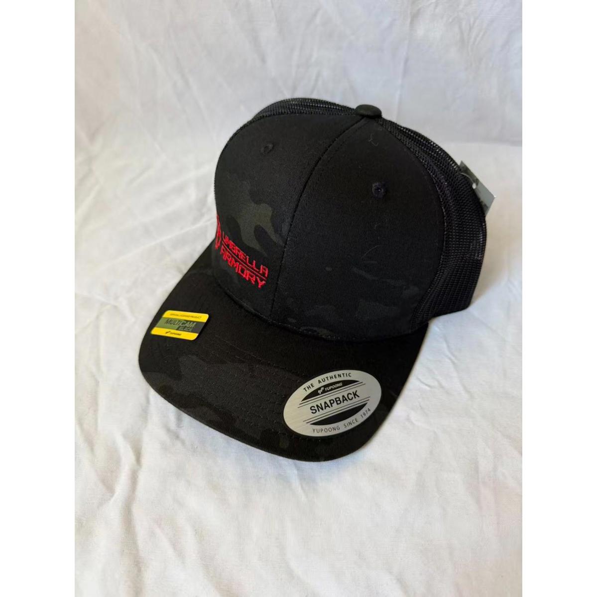 Umbrella Armory Multicam Black Trucker Hat Yupoong Snapback New
